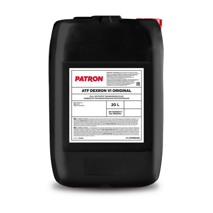 фото Жидкость гидравлическая patron арт. atf dexron vi 20l original 20л