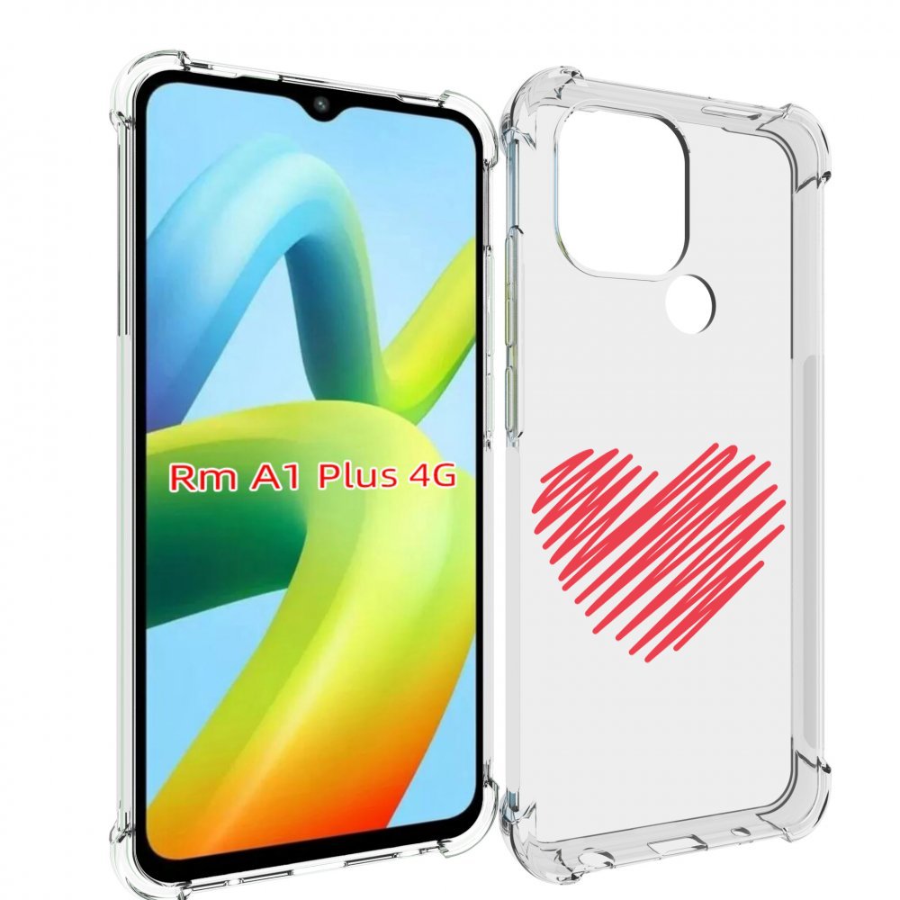

Чехол MyPads сердечко-одной-линией для Xiaomi Redmi A1 Plus +, Прозрачный, Tocco