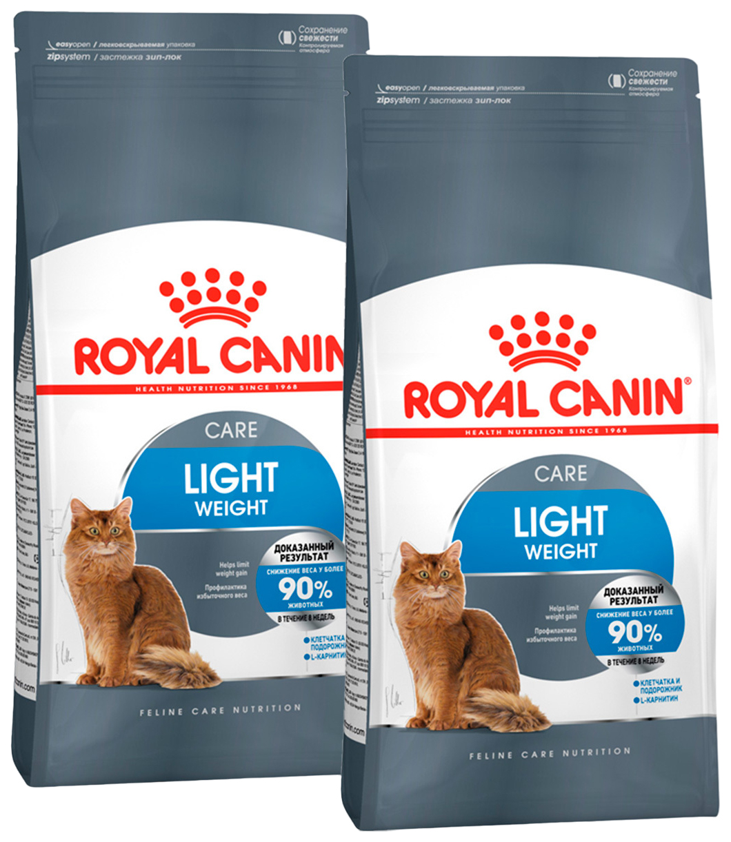 фото Сухой корм для кошек royal canin light weight care диетический, 2шт по 0,4кг