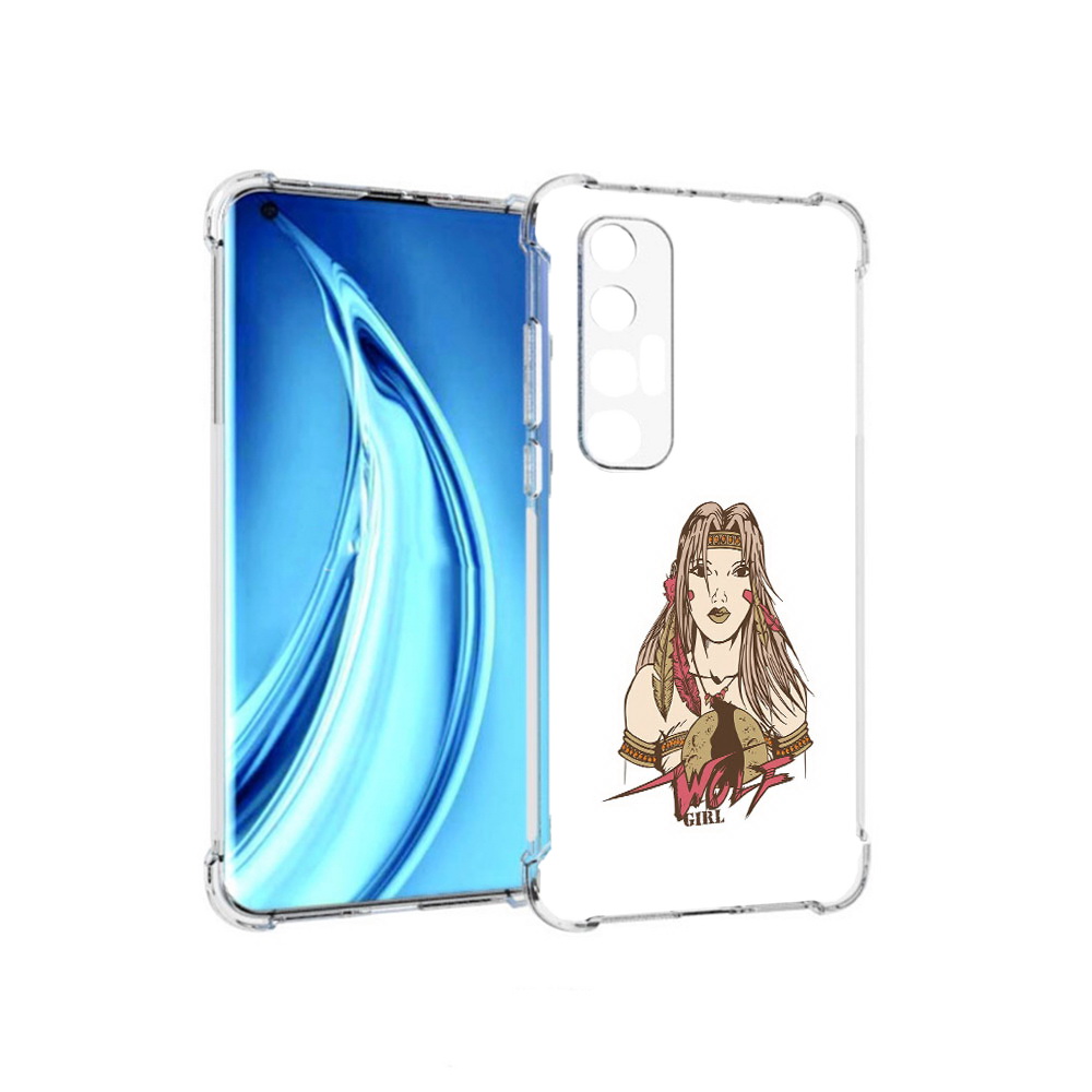

Чехол MyPads Tocco для Xiaomi Mi 10S девушка волк (PT226949.296.306), Прозрачный, Tocco
