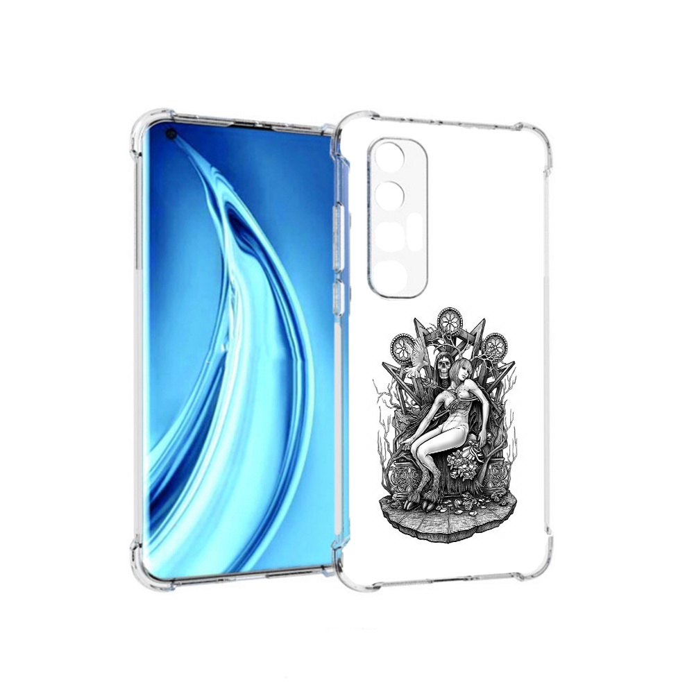

Чехол MyPads Tocco для Xiaomi Mi 10S девушка на троне (PT226949.296.309), Прозрачный, Tocco