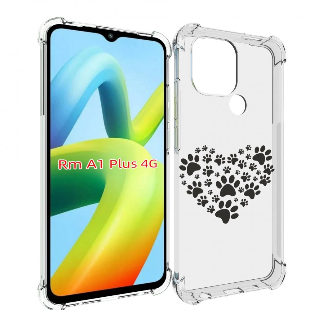 

Чехол MyPads следы-в-сердечке для Xiaomi Redmi A1 Plus +, Прозрачный, Tocco