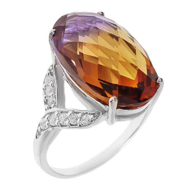

Кольцо из серебра р. 18,5 Balex Jewellery 1410931353, аметрин\фианит, 1410931353