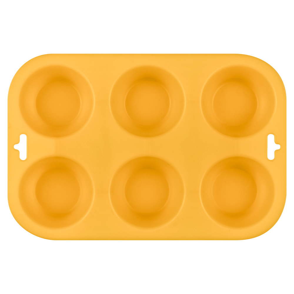 Guffman Форма для выпечки кексов силиконовая, желтого цвета