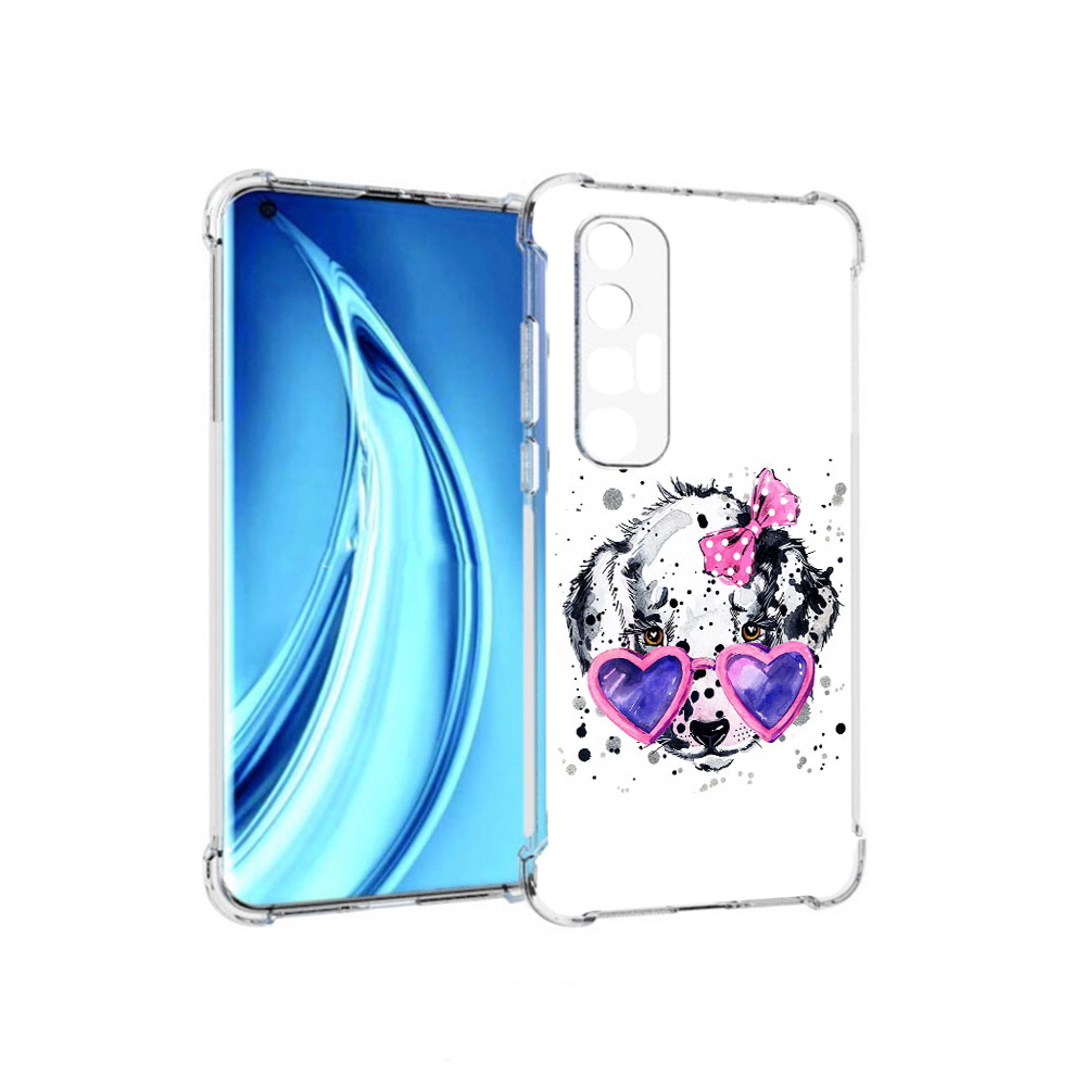 

Чехол MyPads Tocco для Xiaomi Mi 10S долматинец в очках (PT226949.296.337), Прозрачный, Tocco