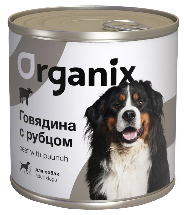 

Консервы для собак Organix говядина и рубец, 12 шт по 750 г