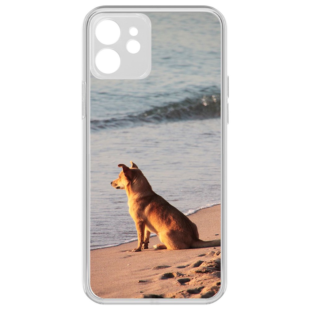 Чехол-накладка Krutoff Clear Case На берегу для iPhone 12 с защитой камеры