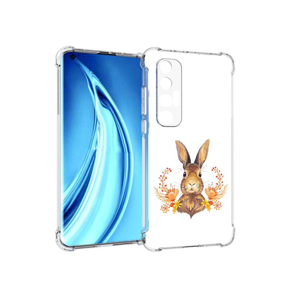 

Чехол MyPads Tocco для Xiaomi Mi 10S зайка в цветах (PT226949.296.349), Прозрачный, Tocco