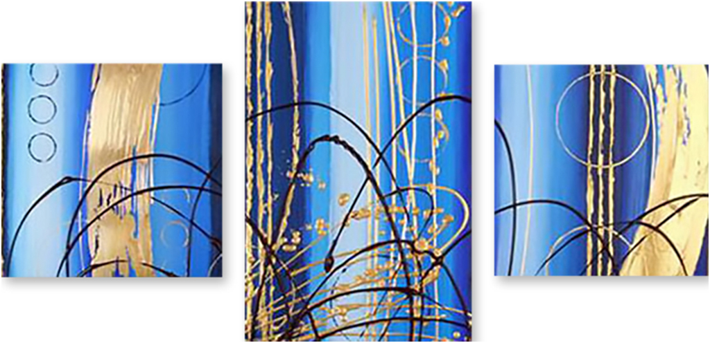 

Картина модульная на холсте Модулка Иллюзии художника 170x87 см, 1643