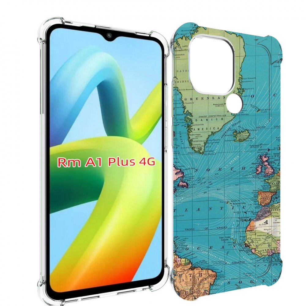 

Чехол MyPads старая карта земли для Xiaomi Redmi A1 Plus +, Прозрачный, Tocco