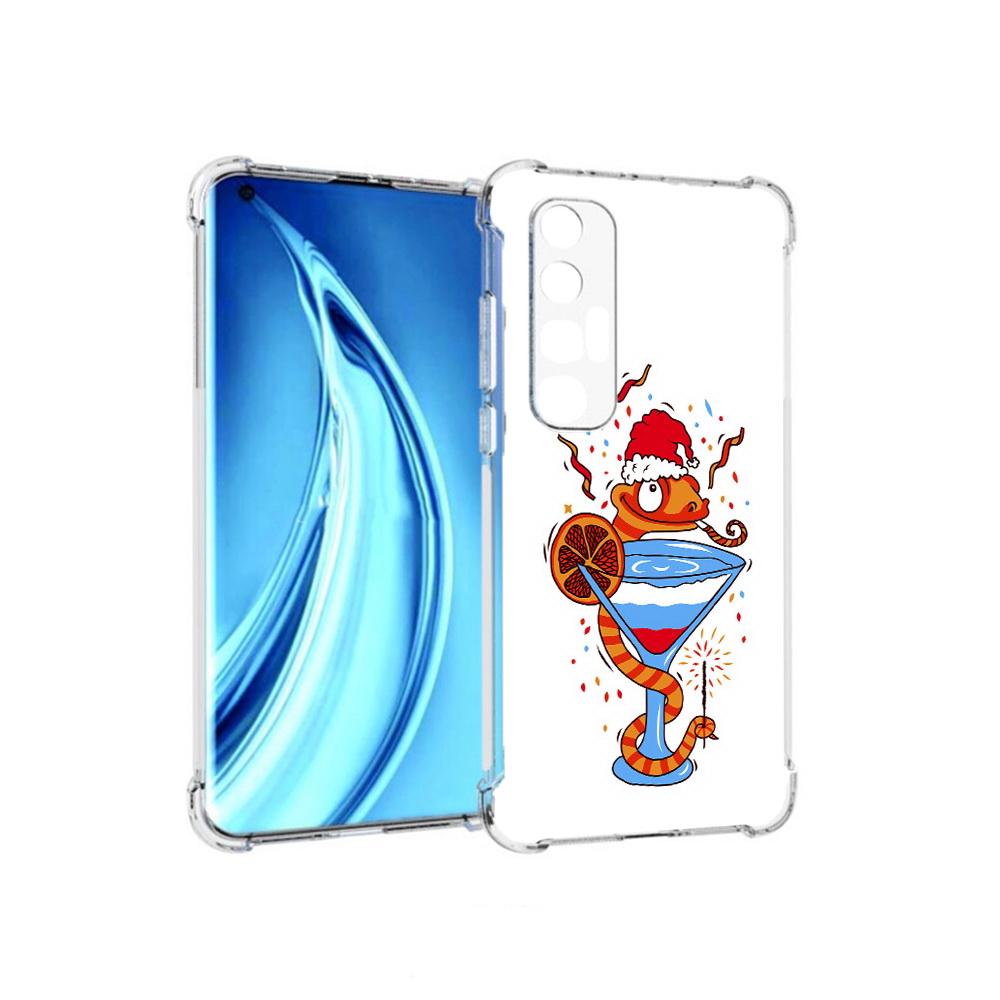 

Чехол MyPads Tocco для Xiaomi Mi 10S змейка (PT226949.296.364), Прозрачный, Tocco