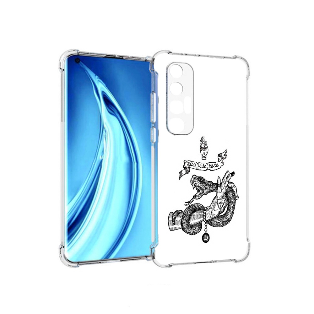 

Чехол MyPads Tocco для Xiaomi Mi 10S змея на руке рисунок (PT226949.296.366), Прозрачный, Tocco
