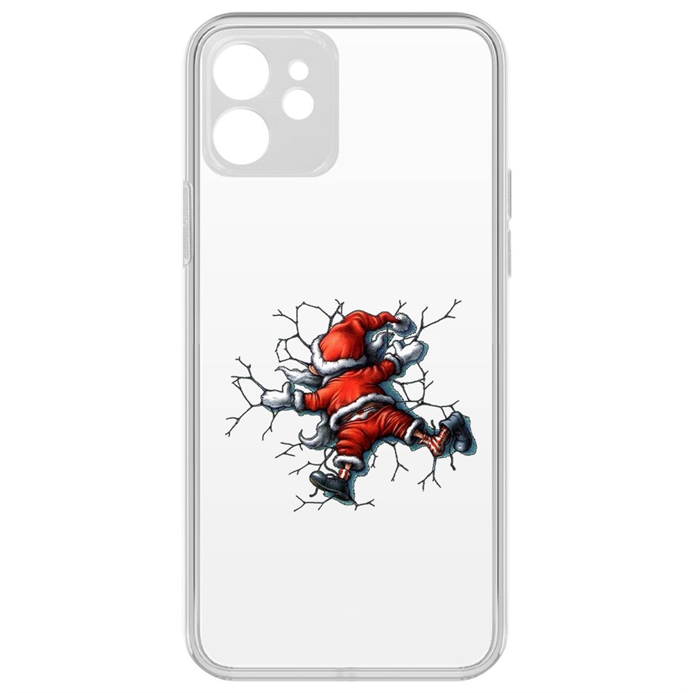 Чехол-накладка Krutoff Clear Case После праздника для iPhone 12 с защитой камеры