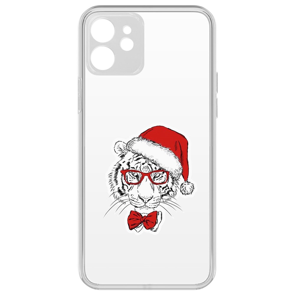 

Чехол-накладка Krutoff Clear Case Символ года для iPhone 12 с защитой камеры