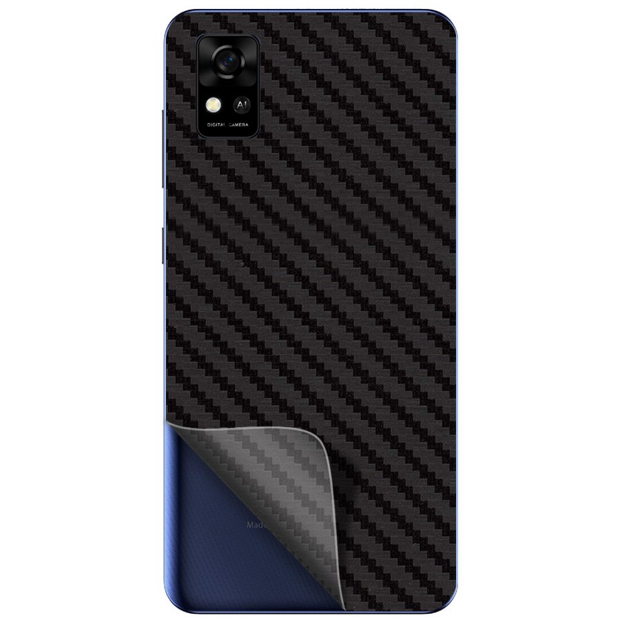 

Пленка защитная гидрогелевая Krutoff для ZTE Blade A31 задняя сторона (карбон черный)