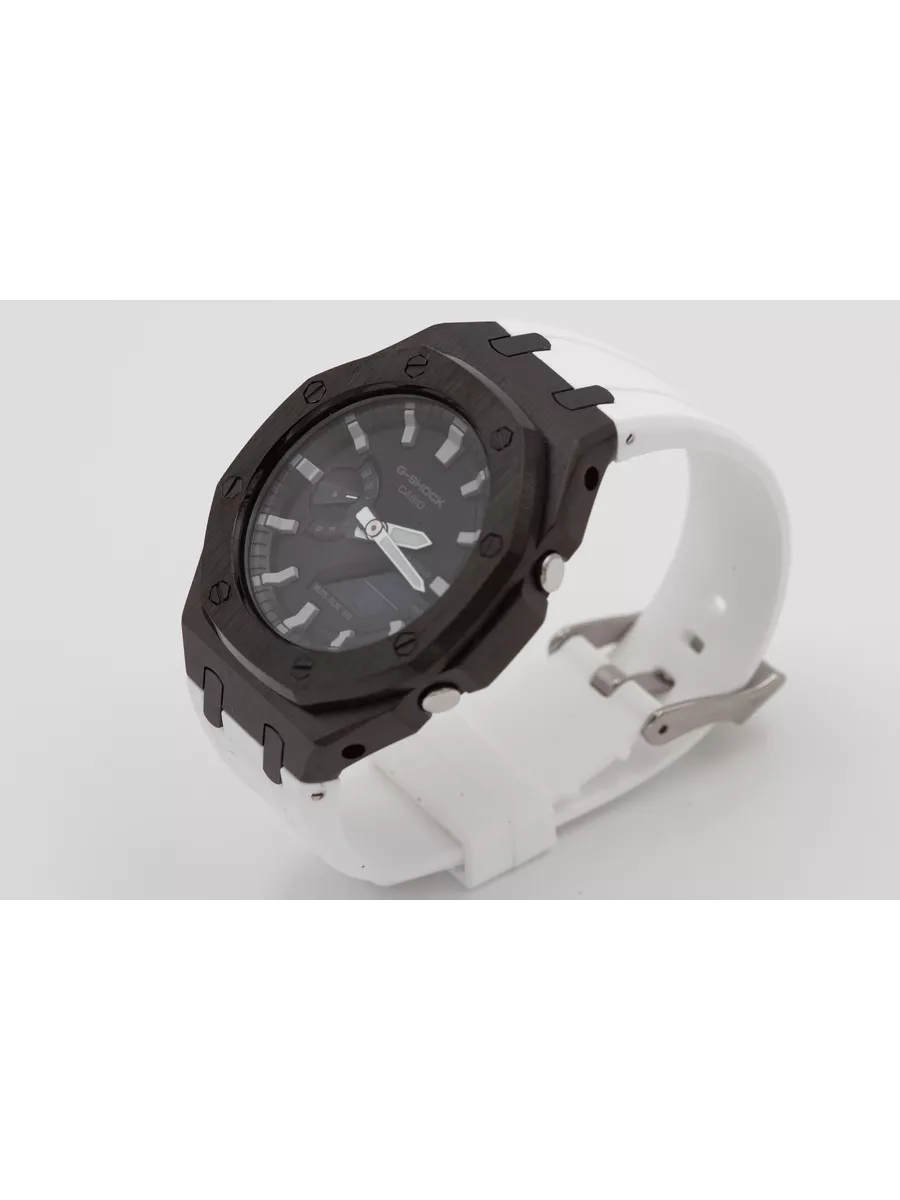 

Ремешок с корпусом мужской Watch Band GA-2100_mode7 белый/черный, GA-2100_mode7