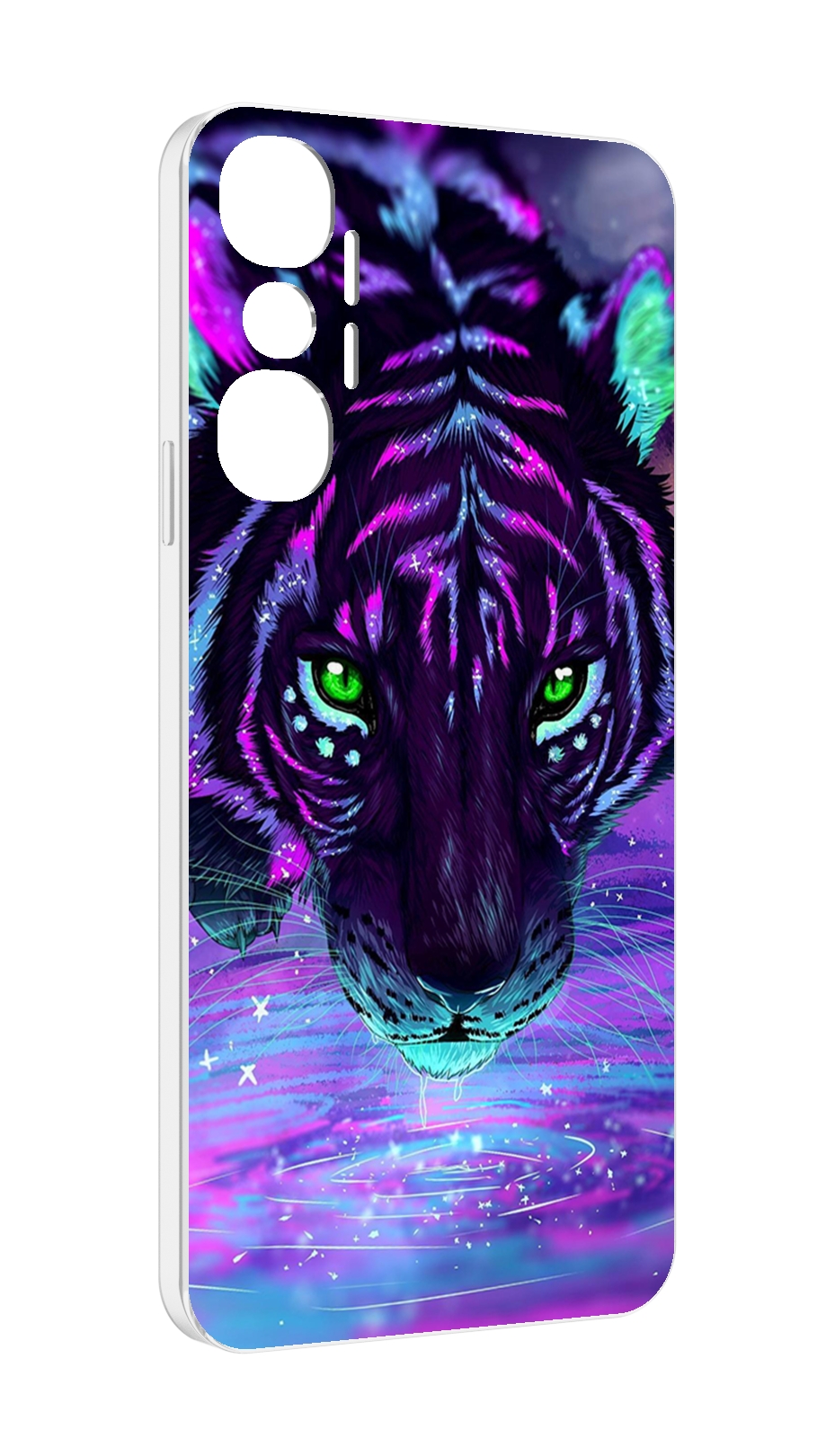 

Чехол MyPads Тигр-неон для Infinix Hot 20 4G, Прозрачный, Tocco