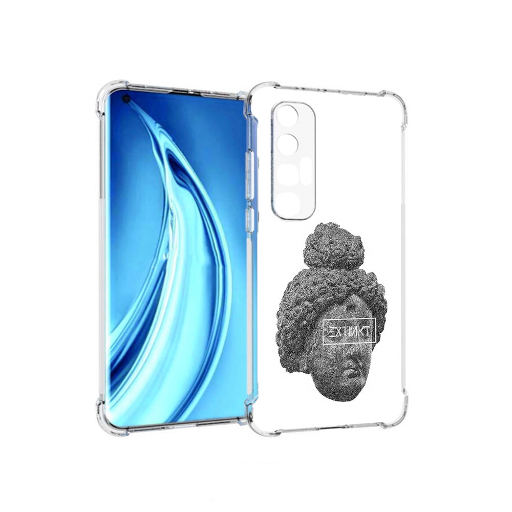 

Чехол MyPads Tocco для Xiaomi Mi 10S каменное лицо девушки (PT226949.296.383), Прозрачный, Tocco