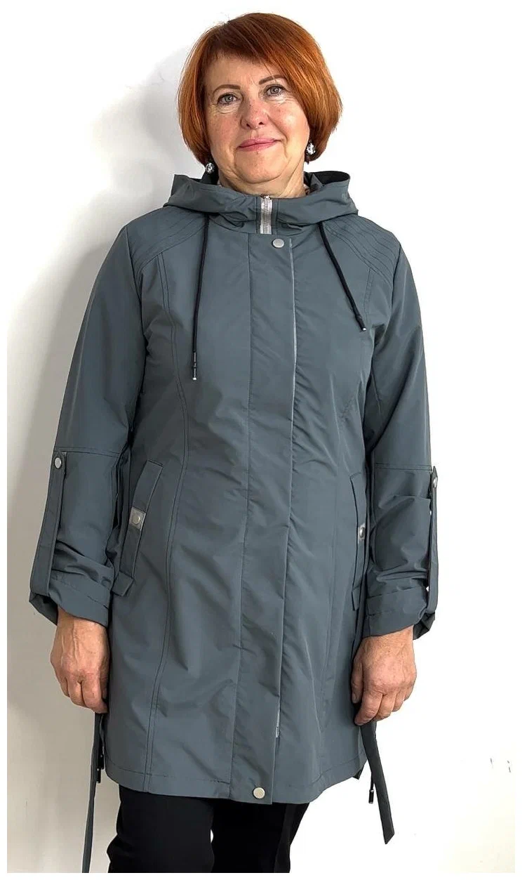 Плащ женский EX 923-2 серый 46 RU