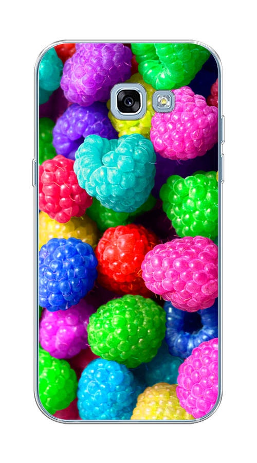 

Чехол на Samsung Galaxy A5 2017 "Леденцовая малина", Фиолетовый;розовый;зеленый, 20650-1