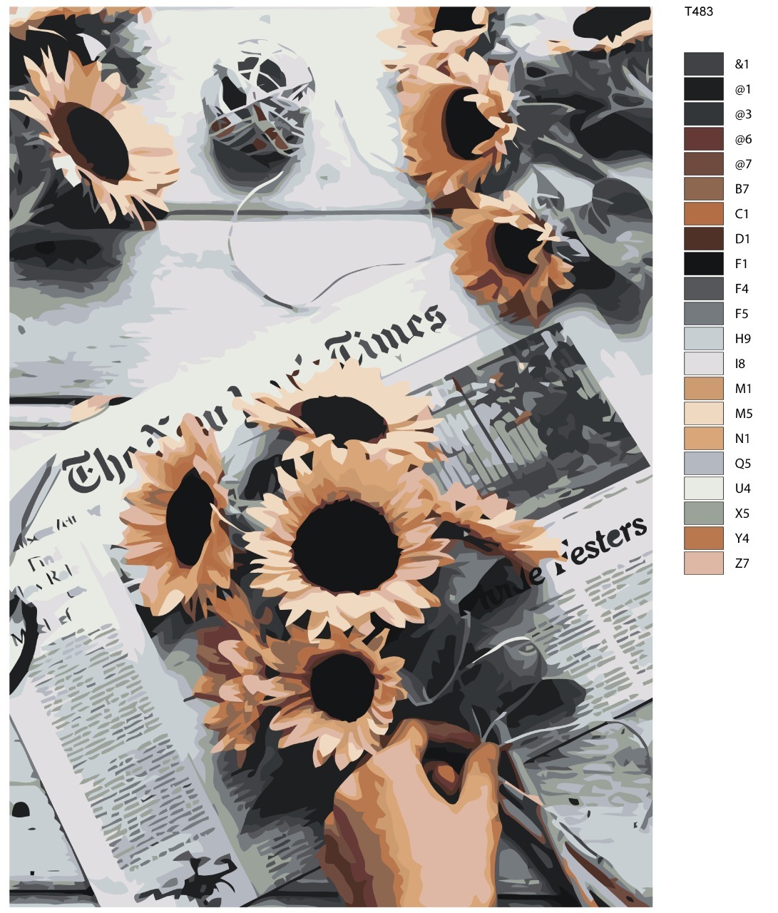 

Картина по номерам BRUSHES-PAINTS T483, Подсолнухи