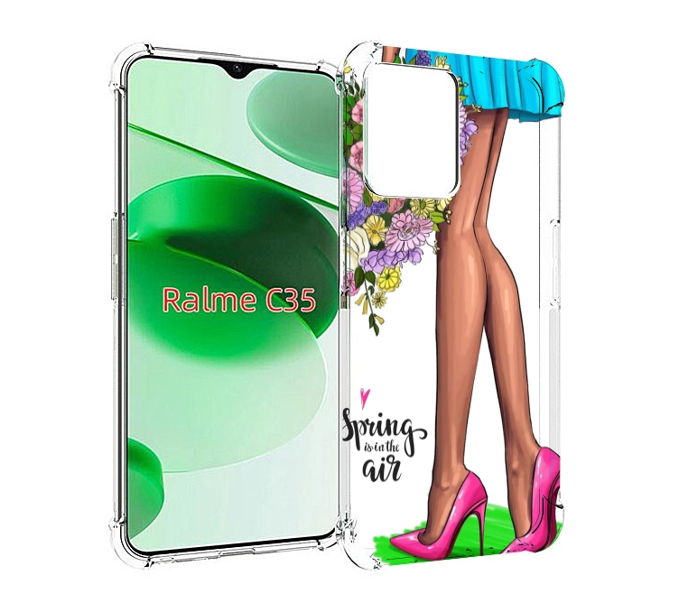 

Чехол MyPads Весна-в-воздухе женский для Realme C35 / Narzo 50A Prime, Прозрачный, Tocco