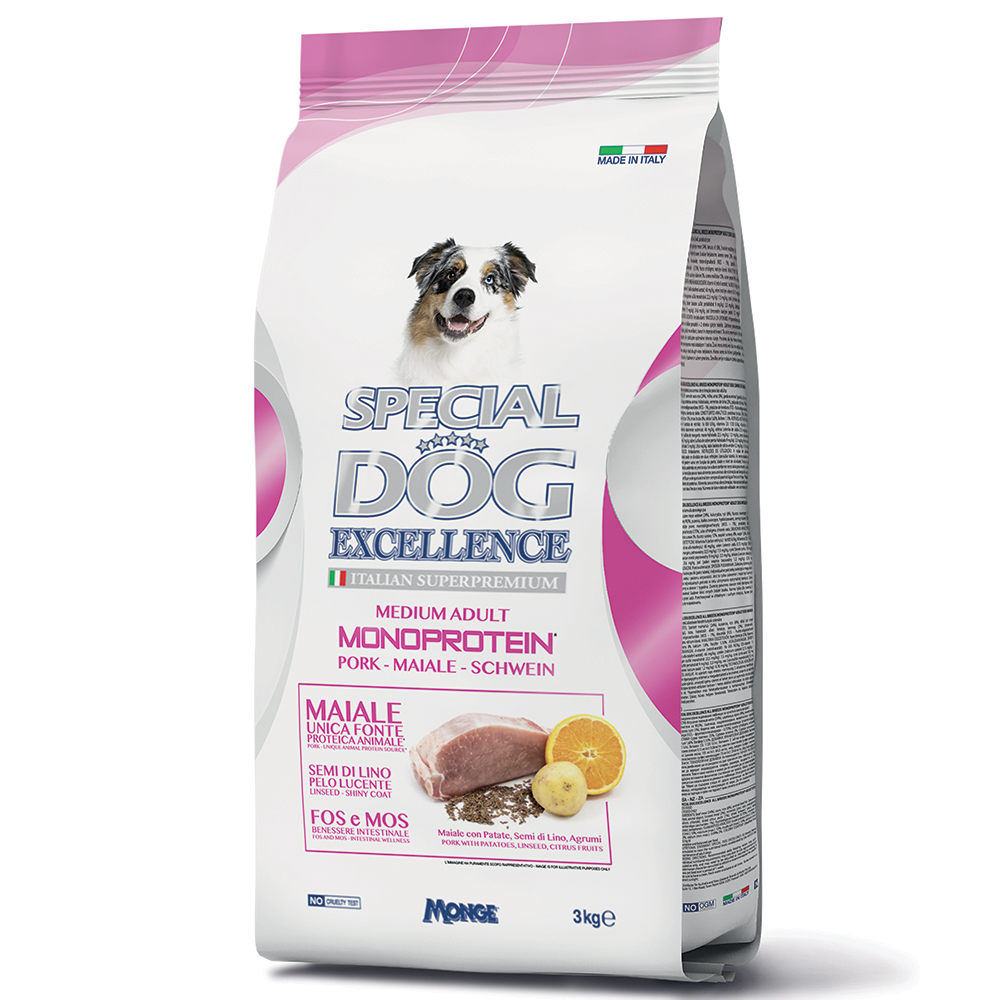 Сухой корм для собак SPECIAL DOG EXCELLENCE Monoprotein, свинина, 3кг