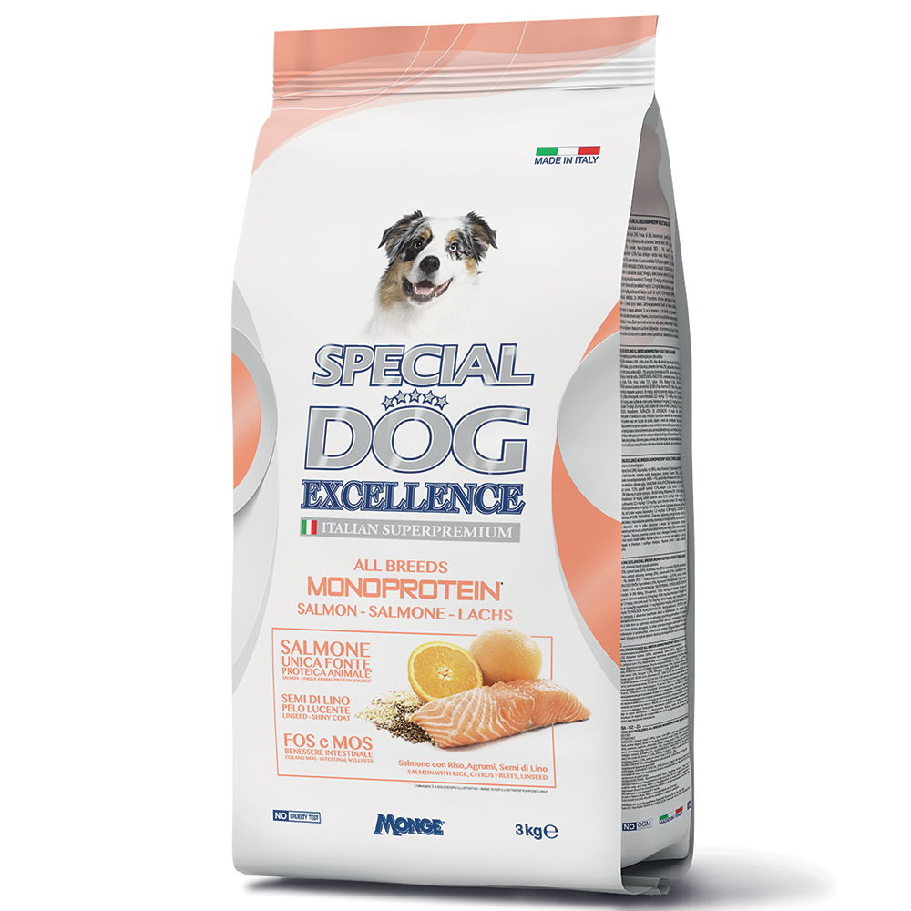 Сухой корм для собак SPECIAL DOG EXCELLENCE Monoprotein, лосось, 3кг