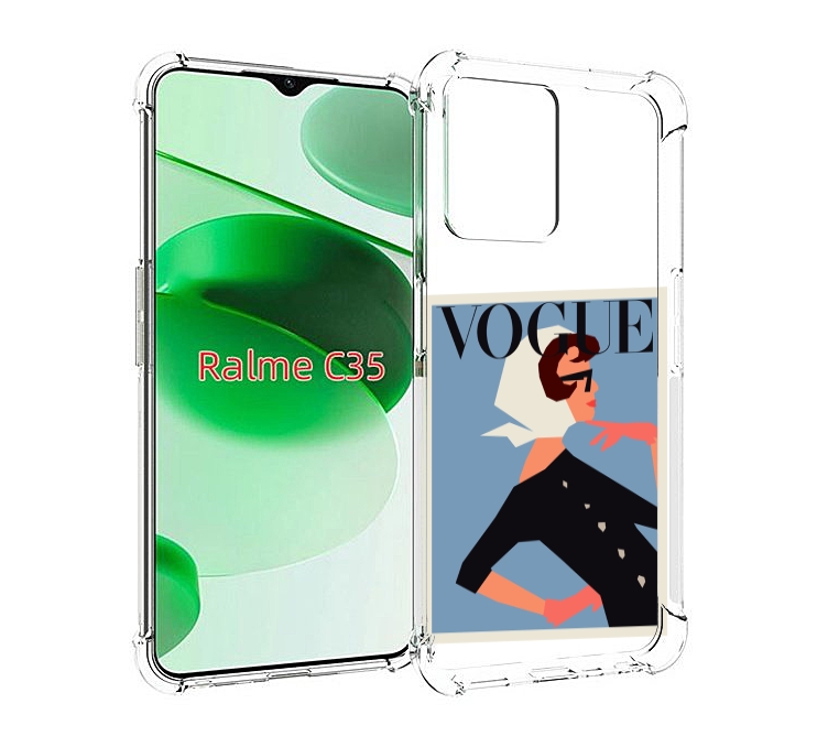 

Чехол MyPads Vogue картинка для Realme C35 / Narzo 50A Prime, Прозрачный, Tocco