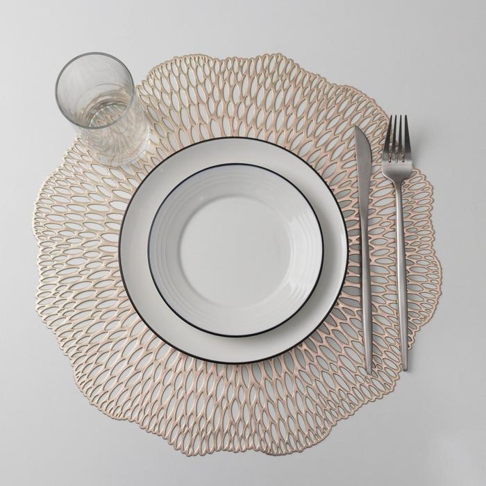 Доляна кухонные, Мэри, D 38 см, 4 шт, цвет золото