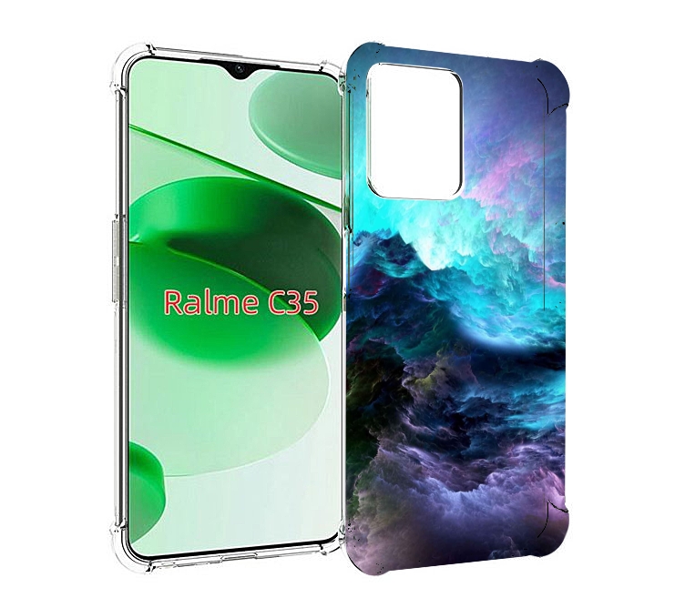 

Чехол MyPads Волна для Realme C35 / Narzo 50A Prime, Прозрачный, Tocco