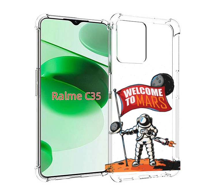 

Чехол MyPads Вэлком-Марс для Realme C35 / Narzo 50A Prime, Прозрачный, Tocco