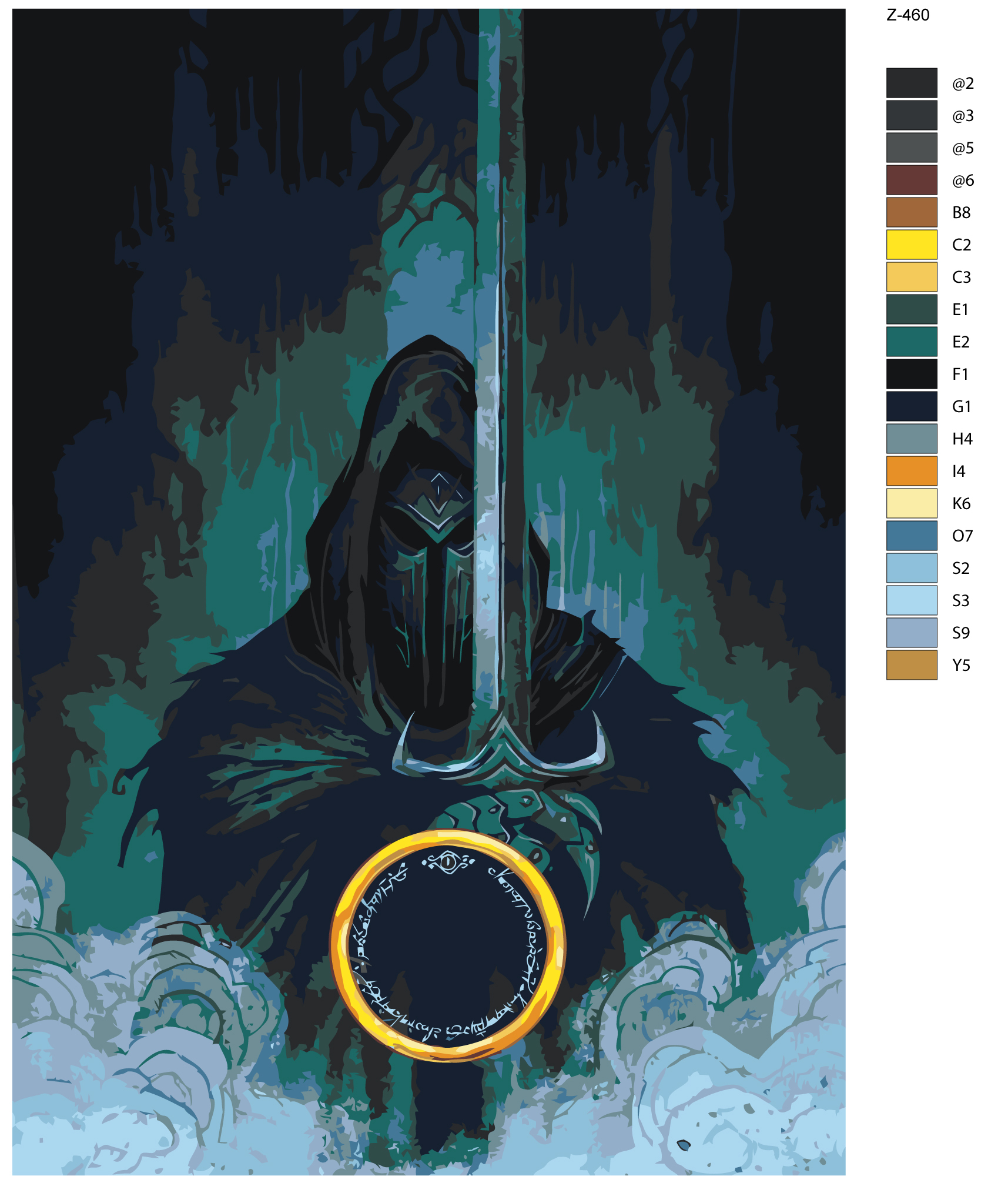 

Картина по номерам BRUSHES-PAINTS Z-460, Властелин колец
