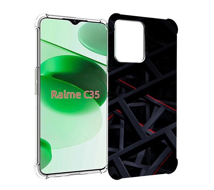 

Чехол MyPads Геометрия для Realme C35 / Narzo 50A Prime, Прозрачный, Tocco
