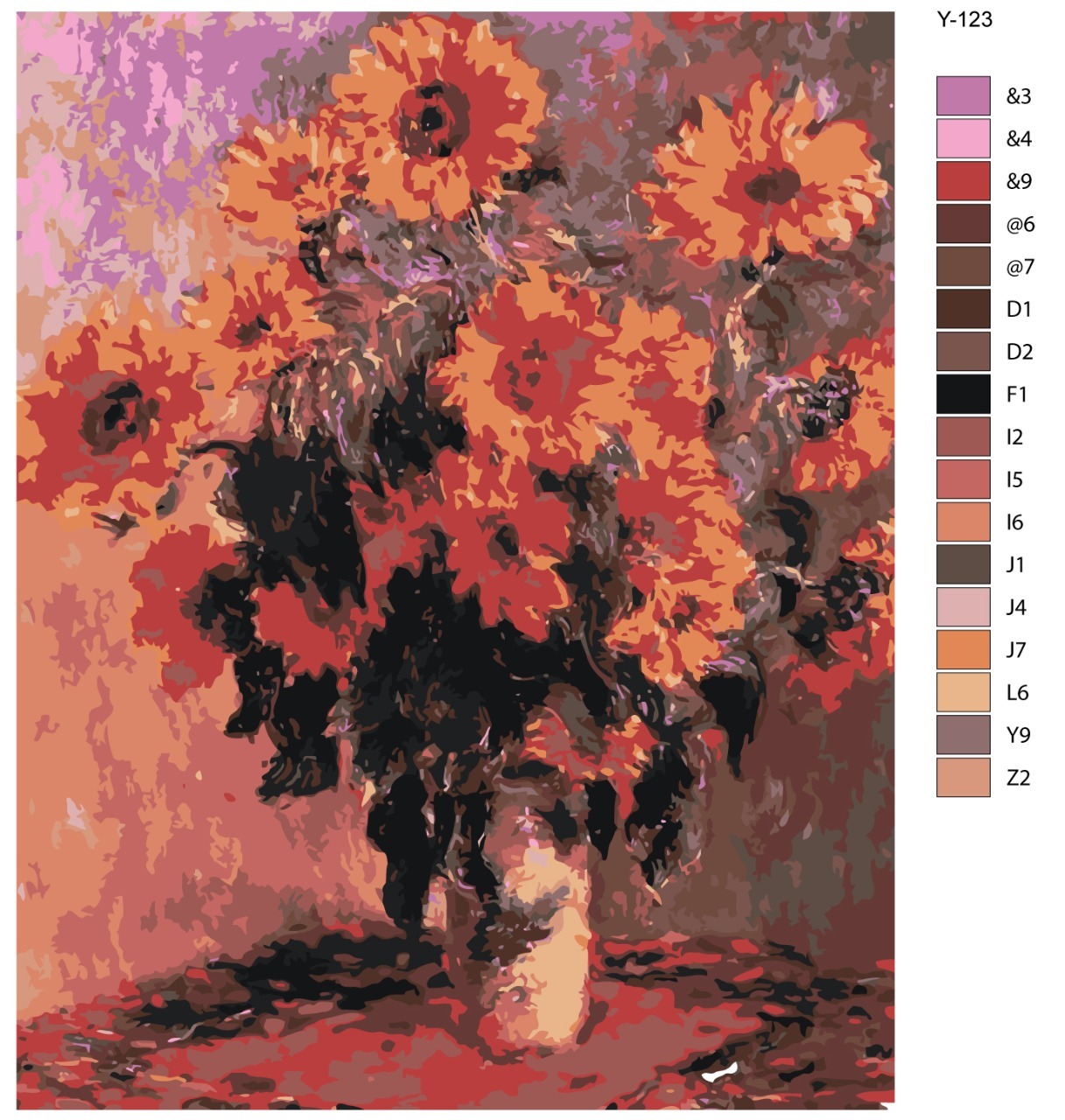 

Картина по номерам BRUSHES-PAINTS Y-123, Клод Моне - подсолнухи