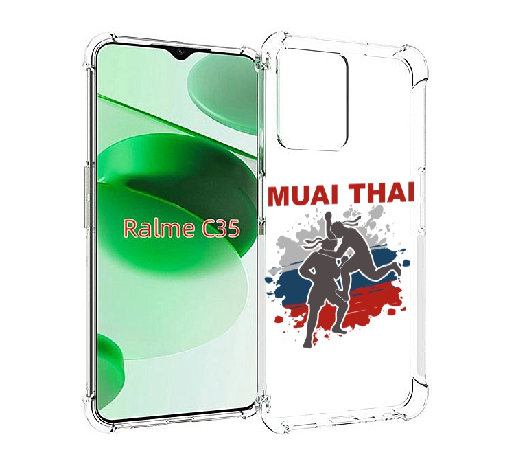 

Чехол MyPads Муайтай для Realme C35 / Narzo 50A Prime, Прозрачный, Tocco