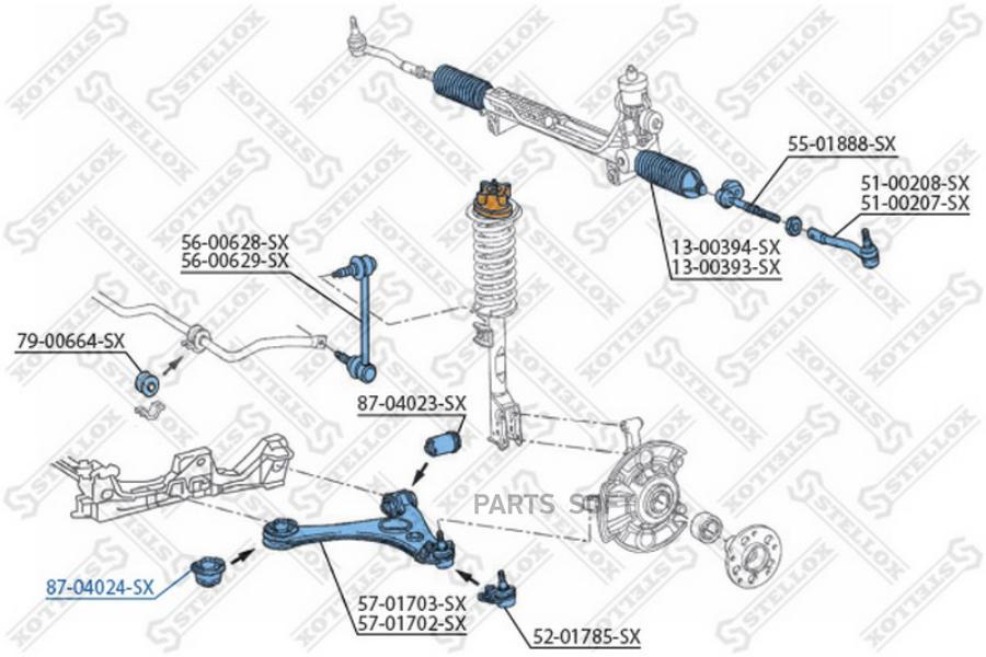 

STELLOX Сайлентблок STELLOX 8704024sx