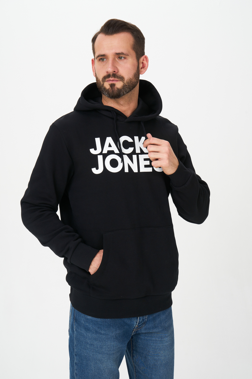 фото Худи мужское jack & jones 12152840 черное 46 ru