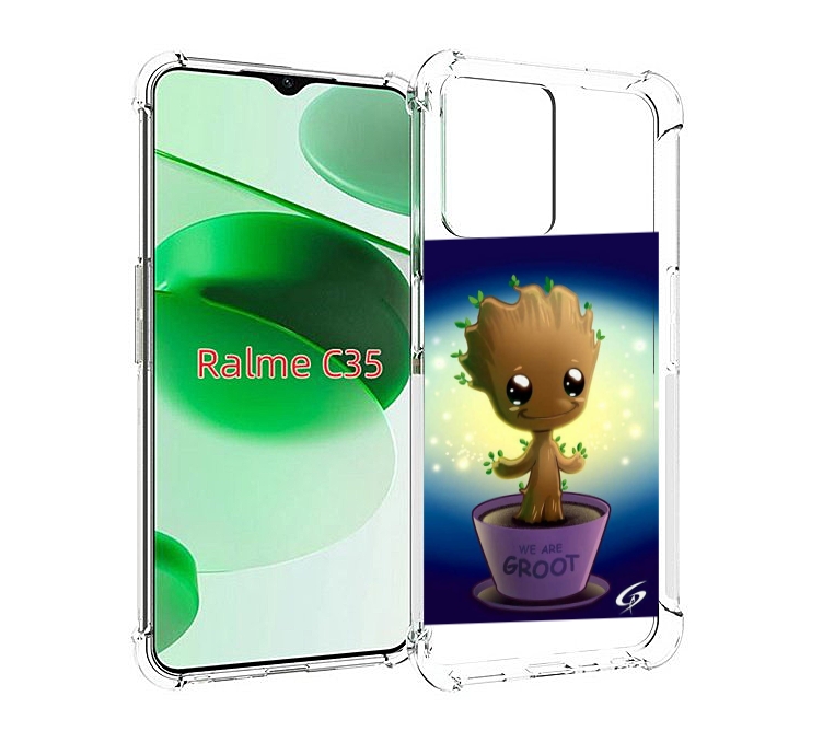 

Чехол MyPads Грут для Realme C35 / Narzo 50A Prime, Прозрачный, Tocco