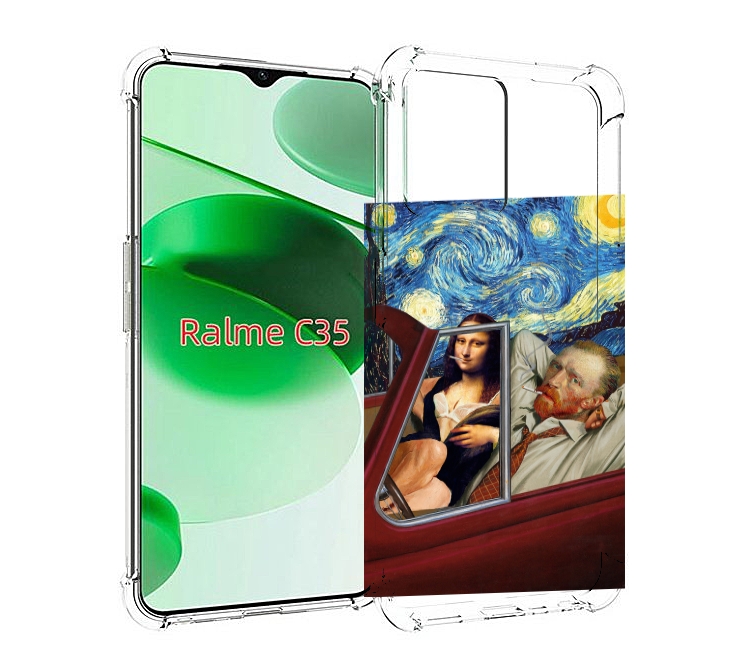 

Чехол MyPads Да-Винчи-в-одном для Realme C35 / Narzo 50A Prime, Прозрачный, Tocco
