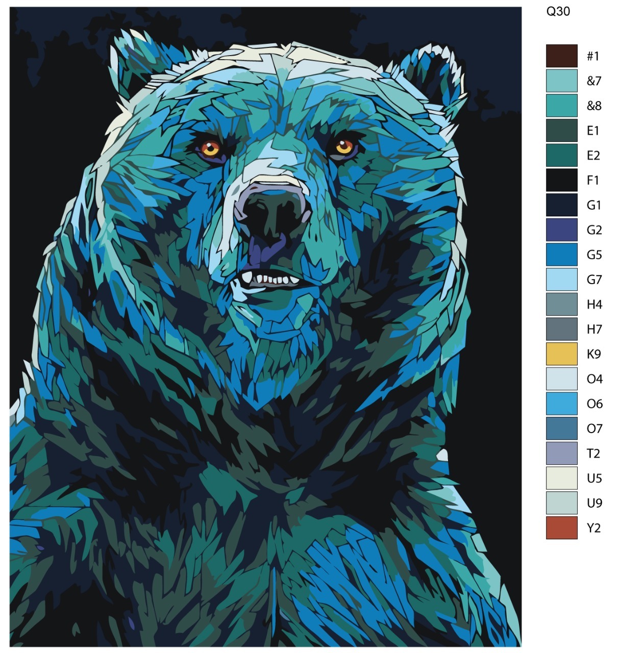 

Картина по номерам BRUSHES-PAINTS Q30, Гризли