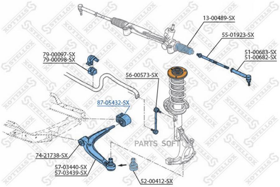 

STELLOX Сайлентблок STELLOX 8705432sx