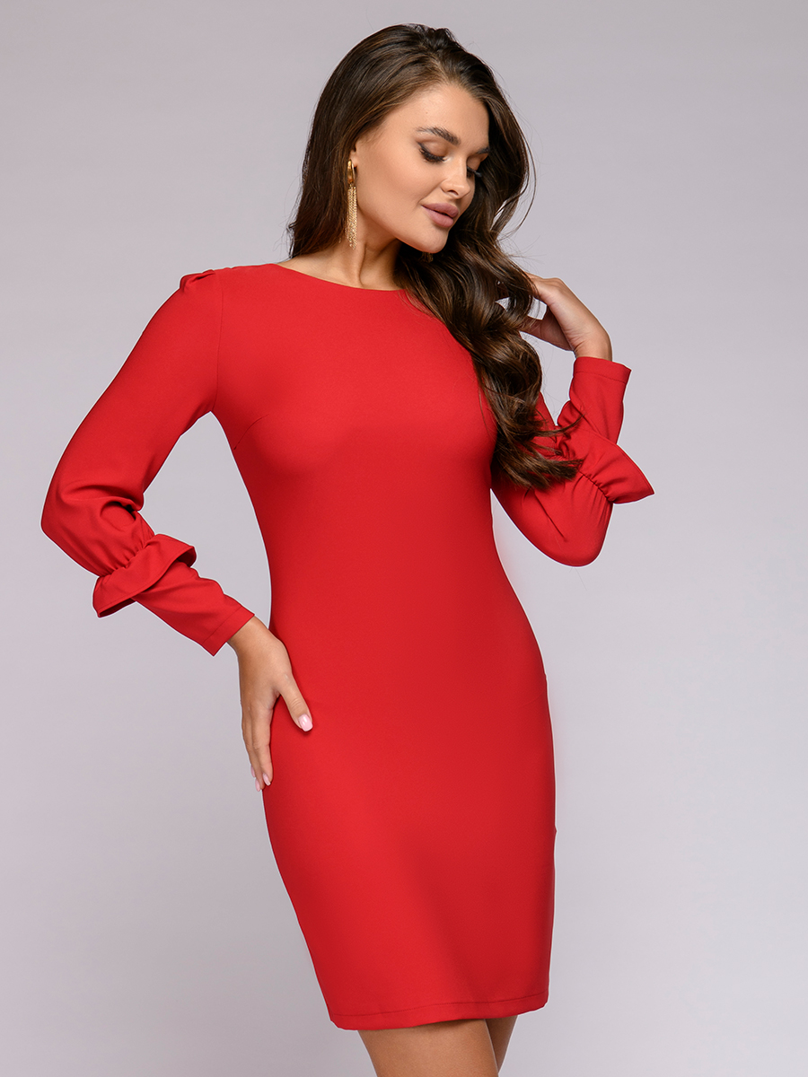 

Платье женское 1001dress 0122001-02345 красное 48, 0122001-02345