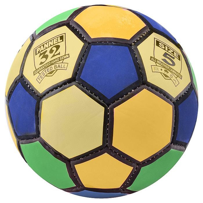 Футбольный мяч 32 панели размер 5 Ripoma 00117155 Жёлтый, синий, зелёный
