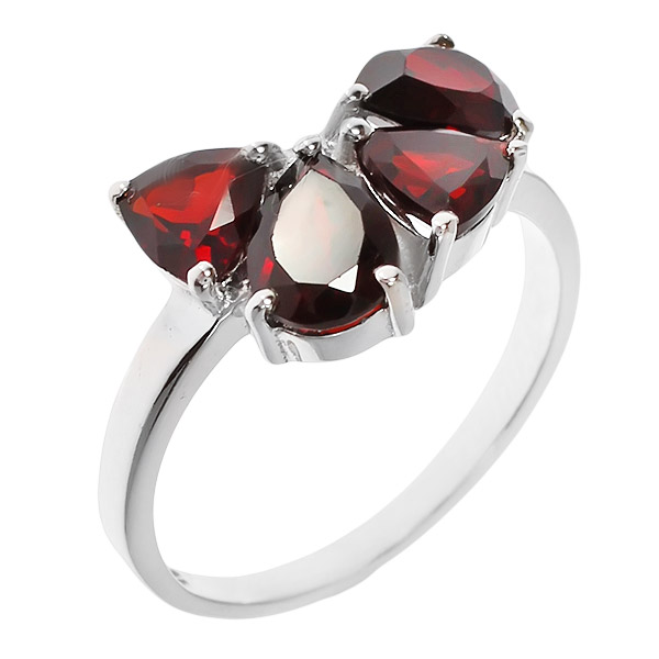фото Кольцо женское balex jewellery 1410931391 из серебра гранат, р. 16.5