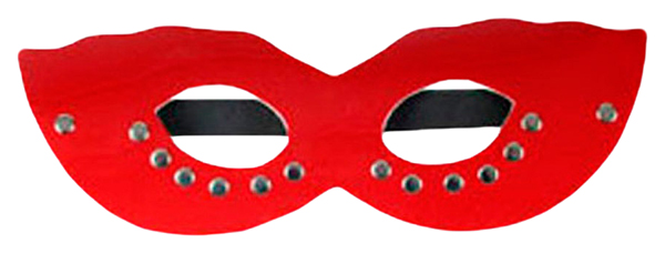 фото Красная маска classic с заклёпками 218203 eroticon