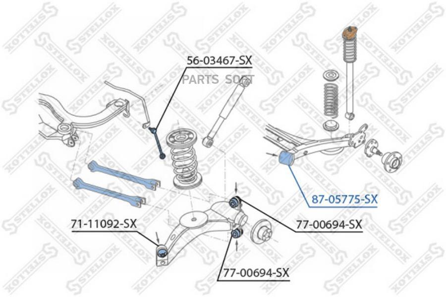 

STELLOX Сайлентблок STELLOX 8705775sx
