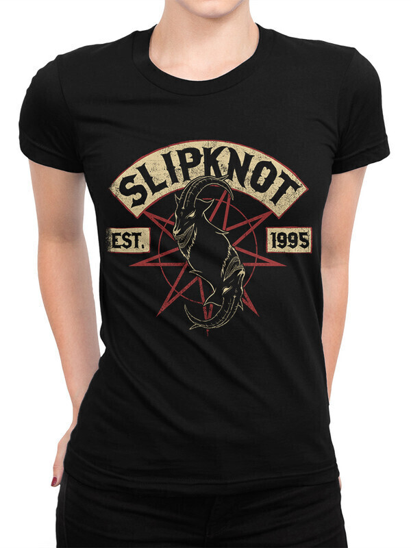 

Футболка женская Dream Shirts Slipknot Женская 10010001 черная 3XL, Slipknot Женская 10010001