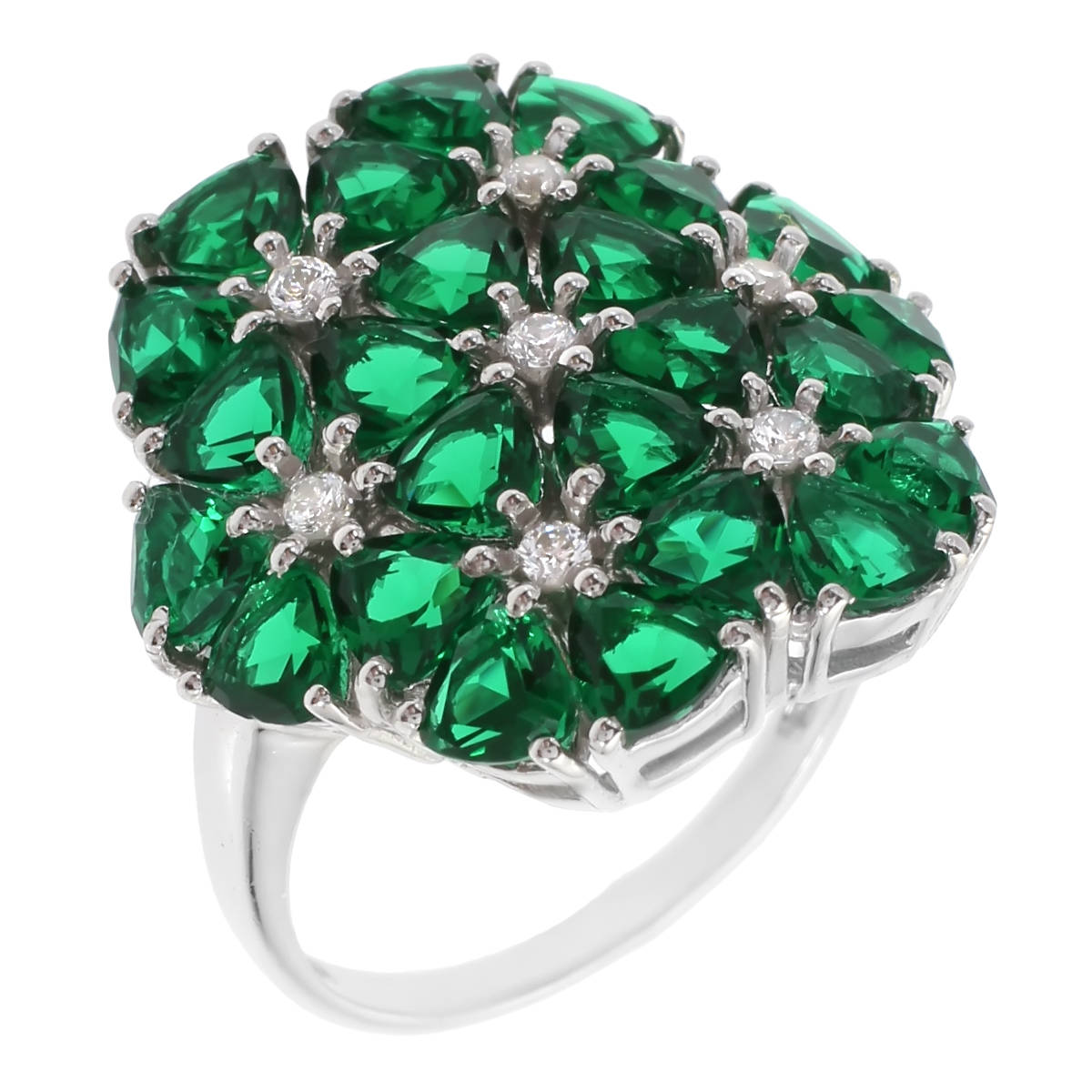 

Кольцо из серебра с изумрудом р. 18 Balex Jewellery 1410931431, 1410931431