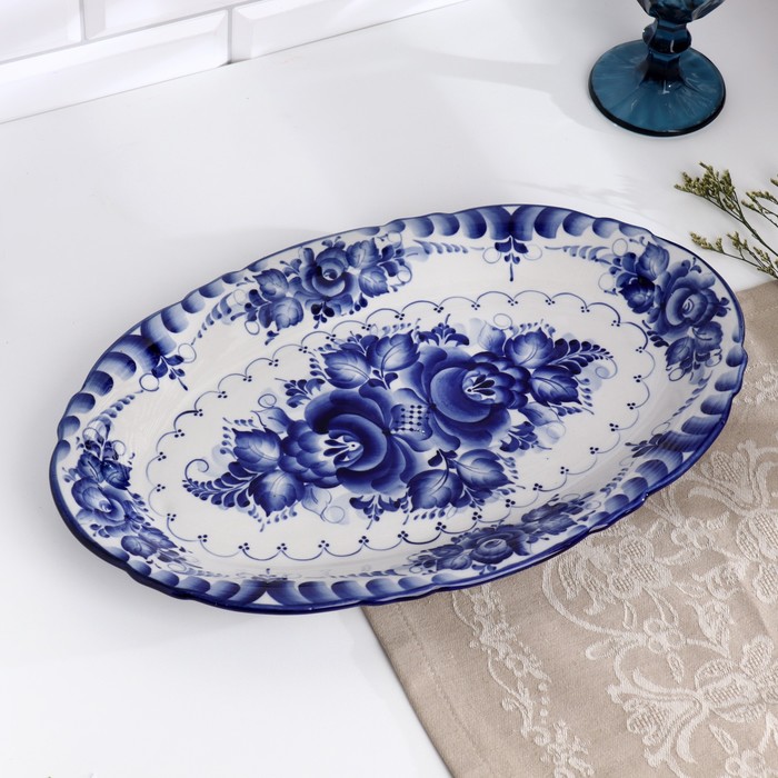 

Лоток "Нежность" 37,5х24х4 см., гжель